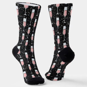 Roséwein-Muster Socken