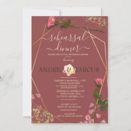 Rosewood and Gold Wedding Probe Dinner