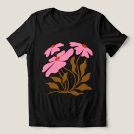Rosewood Bloom Damen Abstract Floral T-Shirt Tri-Blend Shirt