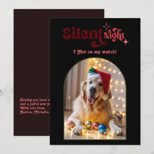 Rosewood Mahogany Retro Pet Dog Weihnachtsgebäck F Feiertagskarte