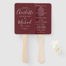 Rosewood Pink Signature Script Wedding Programm