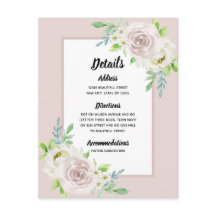 Rosewood Soft Mauve Floral Watercolor Rose Hochzei
