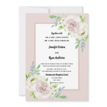 Rosewood Soft Mauve Floral Watercolor Rose Hochzei