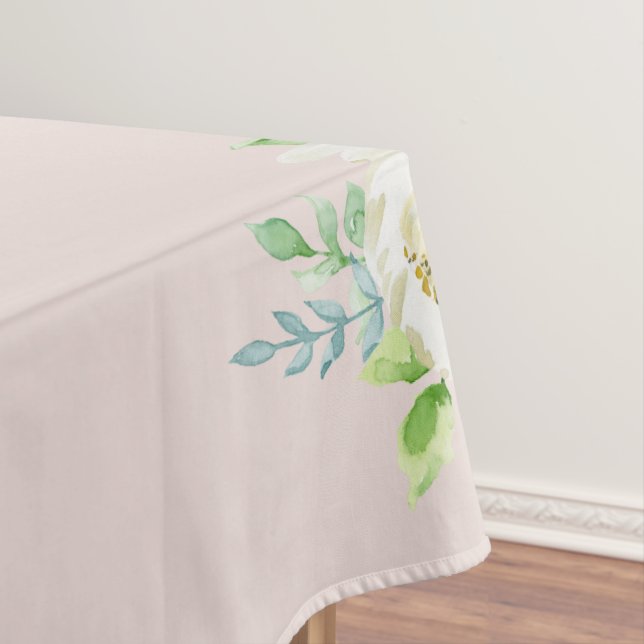 Rosewood Soft Mauve Floral Watercolor Rose Hochzei Tischdecke (Beispiel)