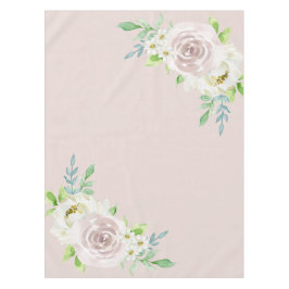Rosewood Soft Mauve Floral Watercolor Rose Hochzei Tischdecke