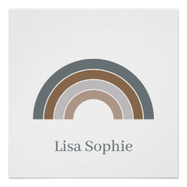 Rosewood und Lavendel Rainbow Kinderzimmer Poster