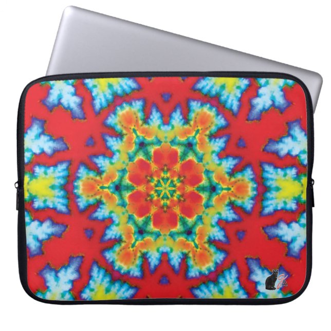 Rosey Kaleidoskop Laptop-Sieb Laptopschutzhülle (Vorderseite)