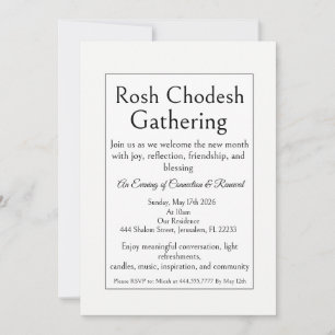 Rosh Chodesh Einladung zum Treffen, Simple Modern