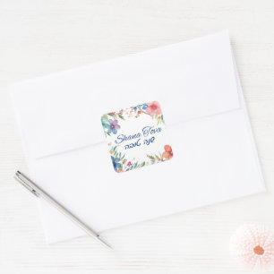 Rosh Hashana Happy New Year Holiday Card Quadratischer Aufkleber