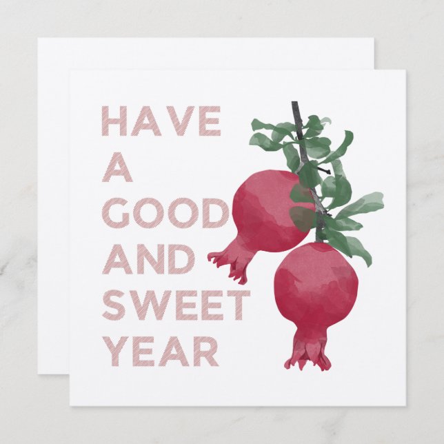 Rosh Hashana jüdisches Neujahr wünscht ww. Granata (Vorne/Hinten)