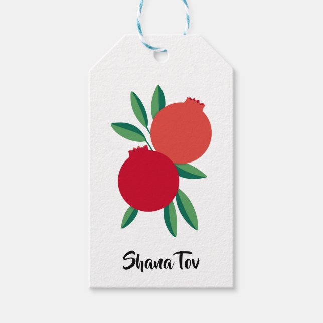 Rosh Hashana Pomegranate Greeting Card (Flat) Geschenkanhänger (Vorderseite)