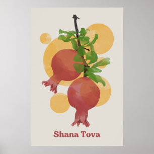 Rosh Hashana Shana Tova Jüdisches Neujahr Poster