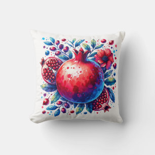Rosh Hashana Wasserfarbe Pomegranat Kissen