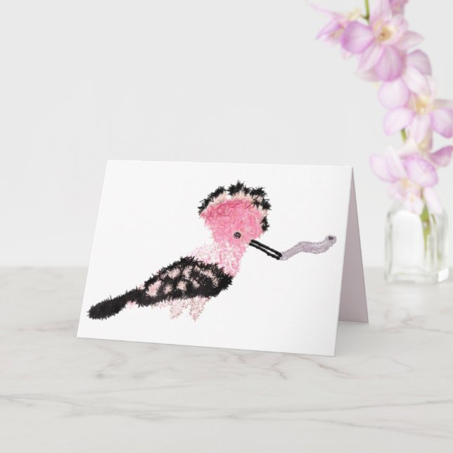 Rosh Hashanah ר א ש ה ש נ Israel niedlichen Hoopoe Karte (Orchidee)