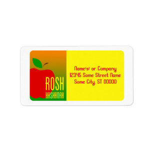 Rosh Hashanah Apfel Adressaufkleber