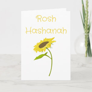 Rosh Hashanah Blessings Thema Sonnenblumen Feiertagskarte