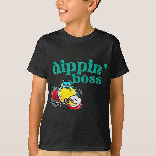 Rosh Hashanah Dipn' Boss Honey Dip Jewish New Year T-Shirt (Vorderseite)