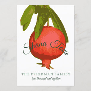 Rosh Hashanah Fest Neujahr Granatapfel Einladung