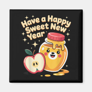 Rosh Hashanah Frohes Süßes Neues Jahr Honigbär Jüd Magnet