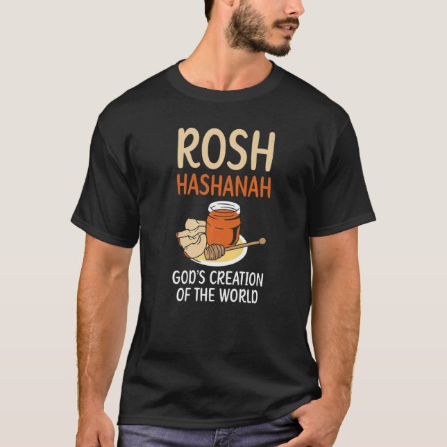 Rosh Hashanah Gottes Schöpfung der jüdischen Welt  T-Shirt (Vorderseite)