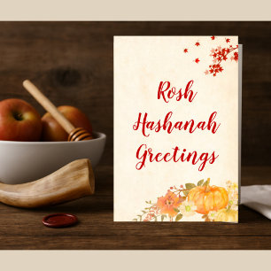 Rosh Hashanah HerbstBlume Feiertagskarte