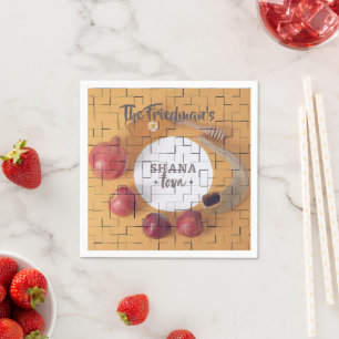 Rosh hashanah Holiday Hübsch Tile Jüdisches neues  Serviette
