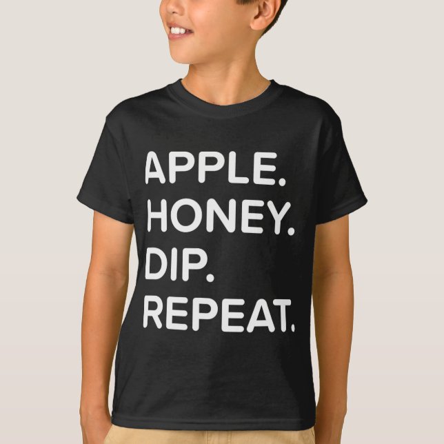 Rosh Hashanah Honey Dip Repeat Jewish New Year 202 T-Shirt (Vorderseite)