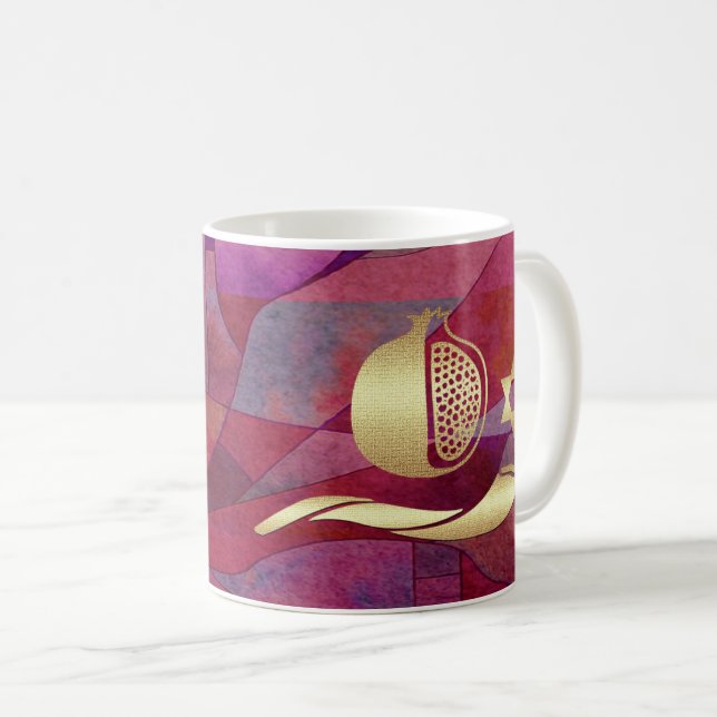 Rosh Hashanah | Jüdische Neujahrsgeschenke Kaffeetasse (VorderseiteRechts)