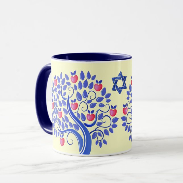 Rosh Hashanah | Jüdische Neujahrsgeschenke Tasse (Vorderseite Links)
