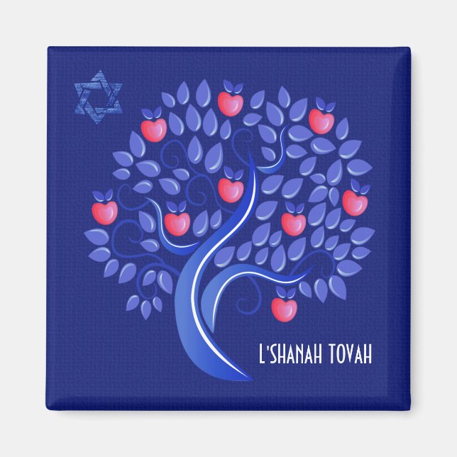 Rosh Hashanah. Jüdisches Geschenkmagnet Magnet (Vorne)