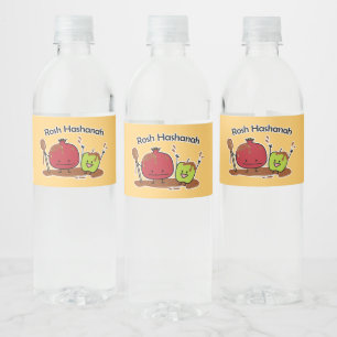 Rosh Hashanah jüdisches neues des Wasserflaschenetikett