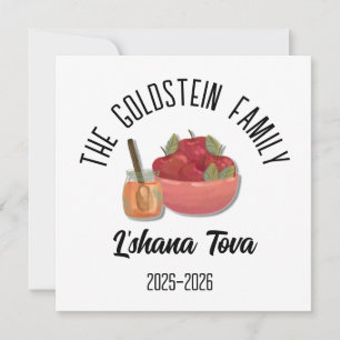 Rosh Hashanah Jüdisches Neujahr Personalisierter N Feiertagskarte