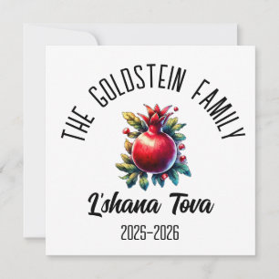 Rosh Hashanah Jüdisches Neujahr Personalisierter N Feiertagskarte