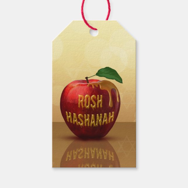 Rosh Hashanah Juwish New Year Honey Apple Geschenkanhänger (Vorderseite)