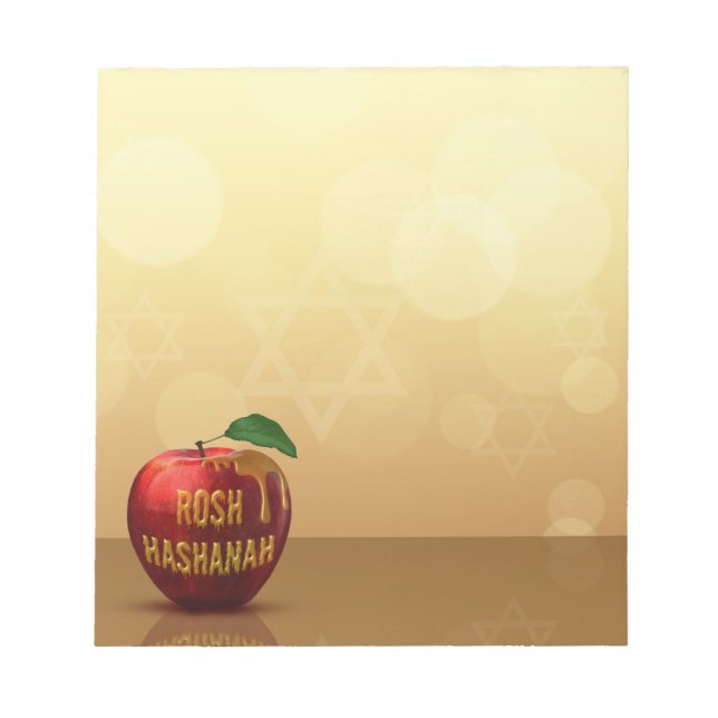 Rosh Hashanah Juwish New Year Honey Apple Notizblock (Vorderseite)