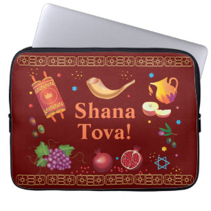 Rosh Hashanah Juwish New Year Shana Tova Laptopschutzhülle