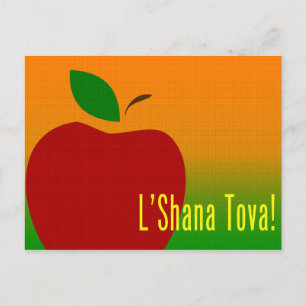 Rosh hashanah l'shana tova Apfel Feiertagspostkarte