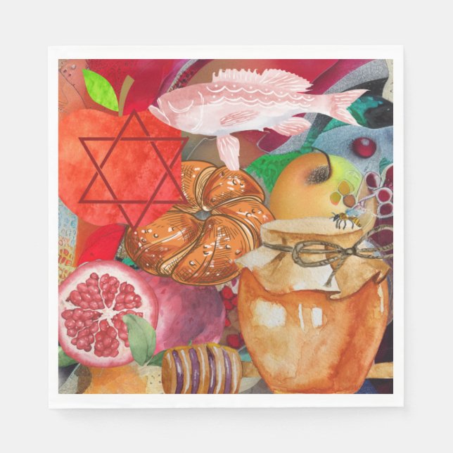 Rosh Hashanah Paper Napkins Serviette (Vorderseite)