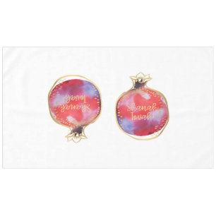 Rosh Hashanah Pomegranates Shanah Tovah White Tischdecke