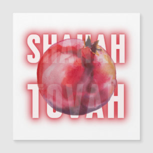 Rosh Hashanah Shanah Tovah wünscht Granatapass Art Magnetkarte