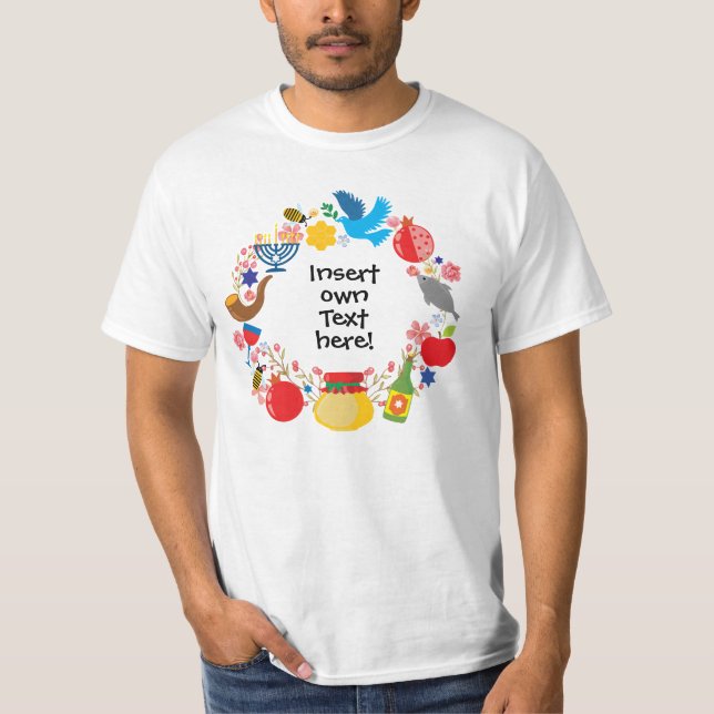 🍯 🍎 🐟 Rosh Hashanah - Sondertext T-Shirt (Vorderseite)