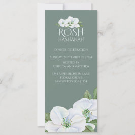 Rosh Hashanah White Apple Blossom Einladung