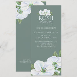 Rosh Hashanah White Apple Blossom Einladung