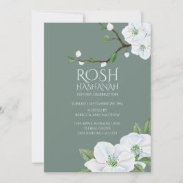 Rosh Hashanah White Apple Blossom Einladung