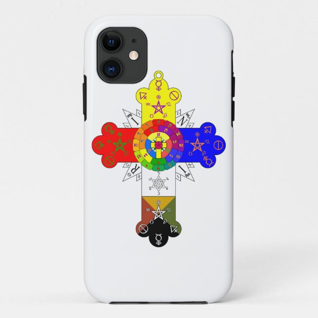 Rosicrucian Rosen-Kreuz Lamen iPhone Fall Case-Mate iPhone Hülle (Rückseite)