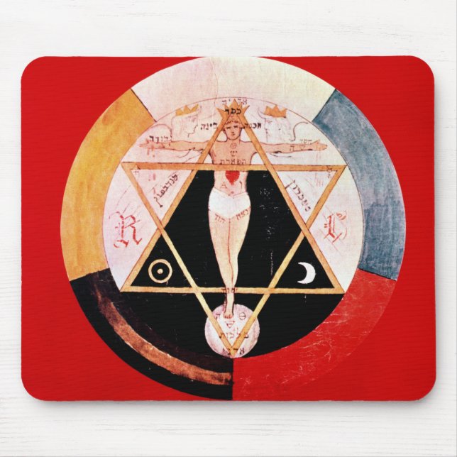Rosicrucian Symbol des hermetischen Auftrages Mousepad (Vorne)