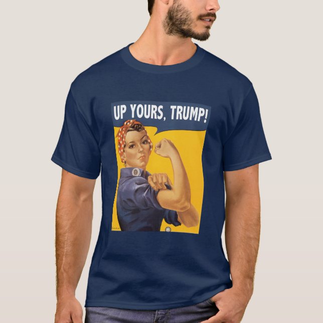 Rosie das Nieteneinschläger Anti-Trumpf Shirt (Vorderseite)