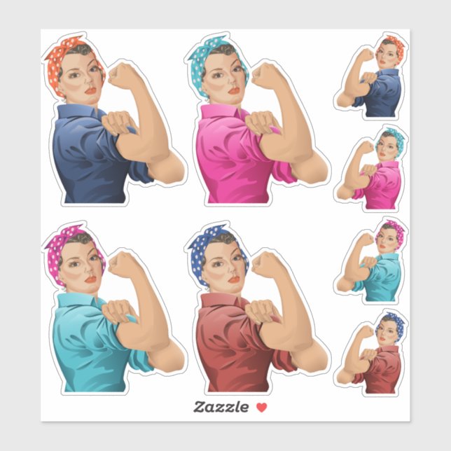 Rosie das Riveter Sticker-Set Aufkleber (Blatt)