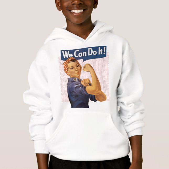 Rosie der Nieteneinschläger können wir ihn tun Hoodie (Vorderseite)