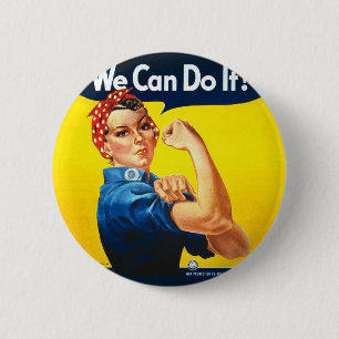 Rosie der Nieteneinschläger "wir können ihn tun! Button